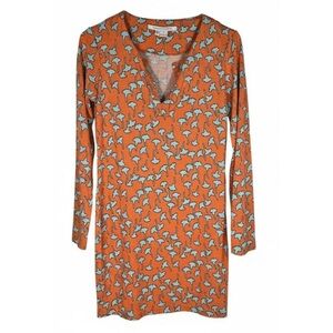DVF silk jersey Reina dress Ginkgo leaves